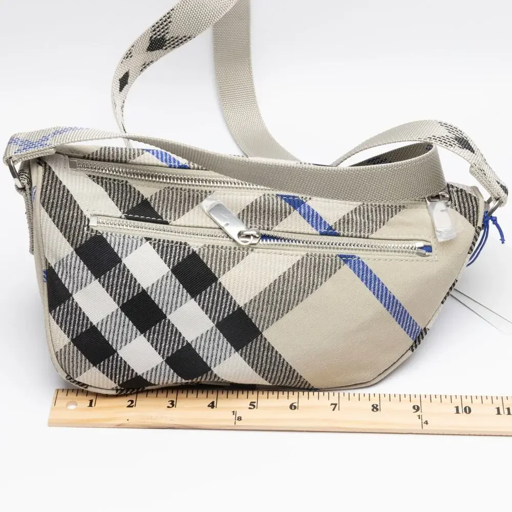 Burberry Small Shield Checked Pattern Messenger Bag